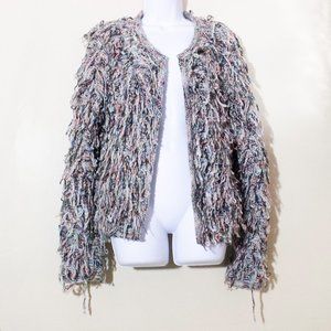 Topshop Shaggy Sweater Multi-color Fringe as-is